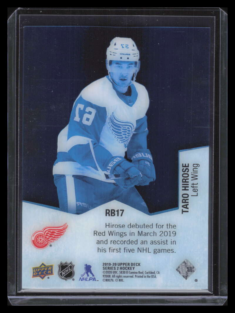 2019-20 Upper Deck Rookie Breakouts rb17 Taro Hirose Rookie 83/100