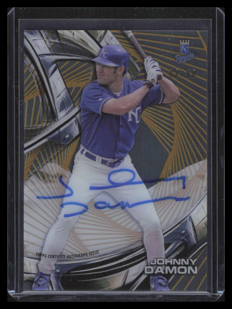 2016 Topps High Tek Autographs Gold Rainbow HTJD Johnny Damon Auto 42/50
