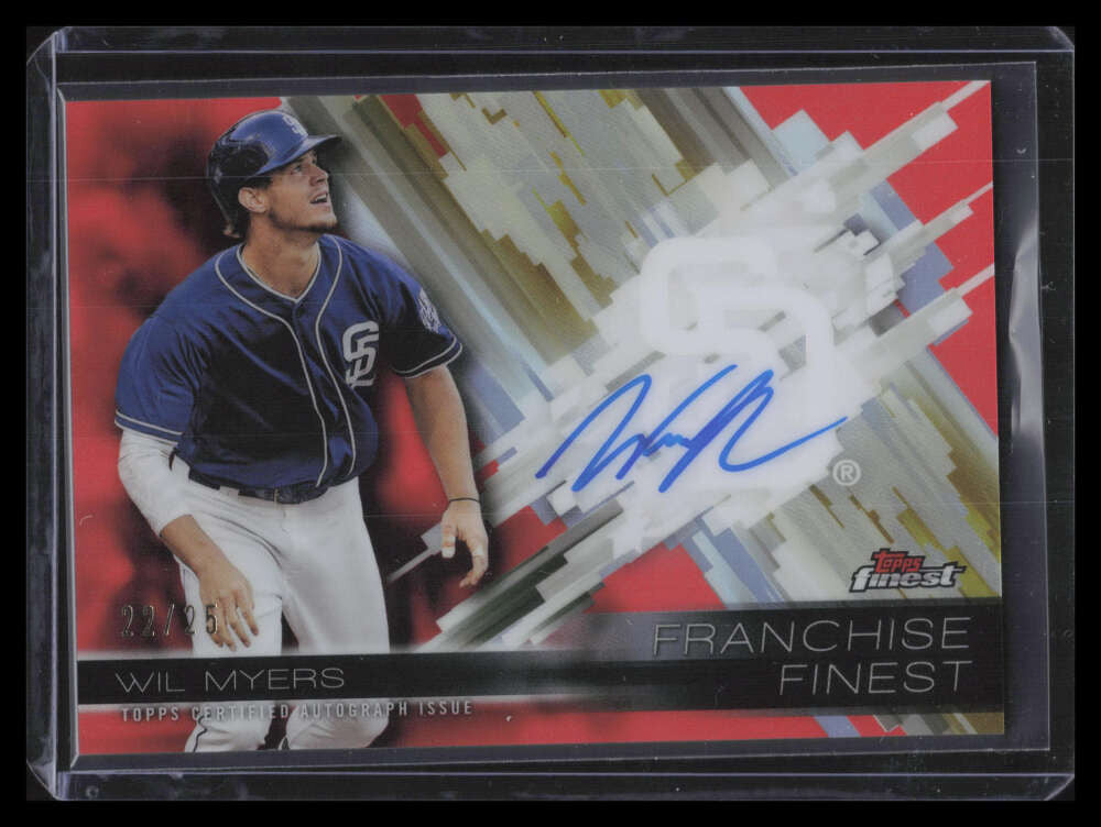 SOLD 123685 2016 Finest Franchise Autographs Orange Refractor FFIAEM Wil Myers Auto 22/25
