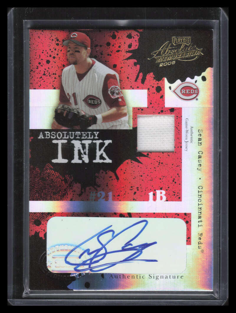 2005 Absolute Absolutely Ink Spectrum ai56 Sean Casey Jersey Auto 13/25