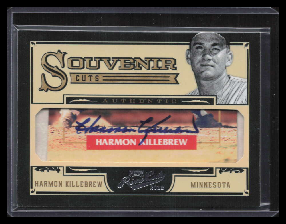 SOLD 123870 2012 Prime Cuts Souvenir Cuts 17 Harmon Killebrew Cut Auto 93/99