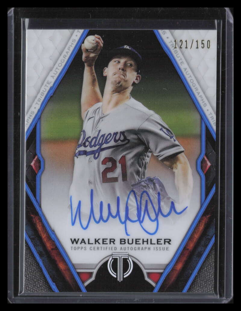 DELETE 123874 2021 Topps Tribute Autographs Blue TAWB Walker Buehler Auto 121/150