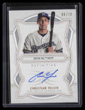 2020 Topps Definitive Defining Accolades Autographs Christian Yelich Auto 8/10