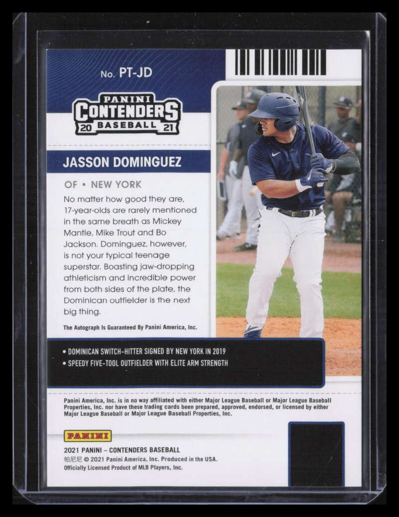 2011 Panini Contenders Autographs Blue 12 Jasson Dominguez Rookie Auto 41/99