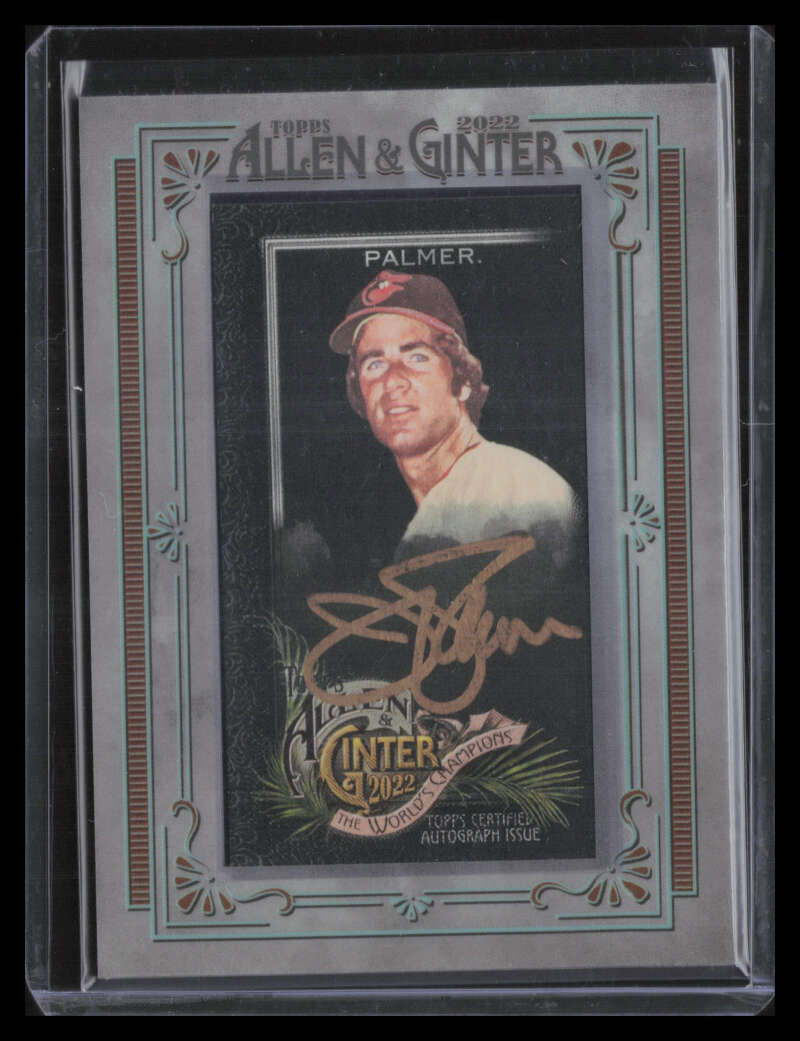 2022 Topps Allen &amp; Ginter X Framed Mini Autographs Gold Ink Jim Palmer Auto 2/5