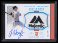 2018 National Treasures Brand 6 Austin Hays Rookie Majestic Logo Patch Auto 1/1