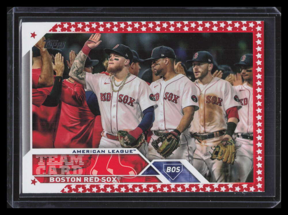 2023 Topps Independence Day 273 Boston Red Sox TC 50/76 Team Card Bogaerts