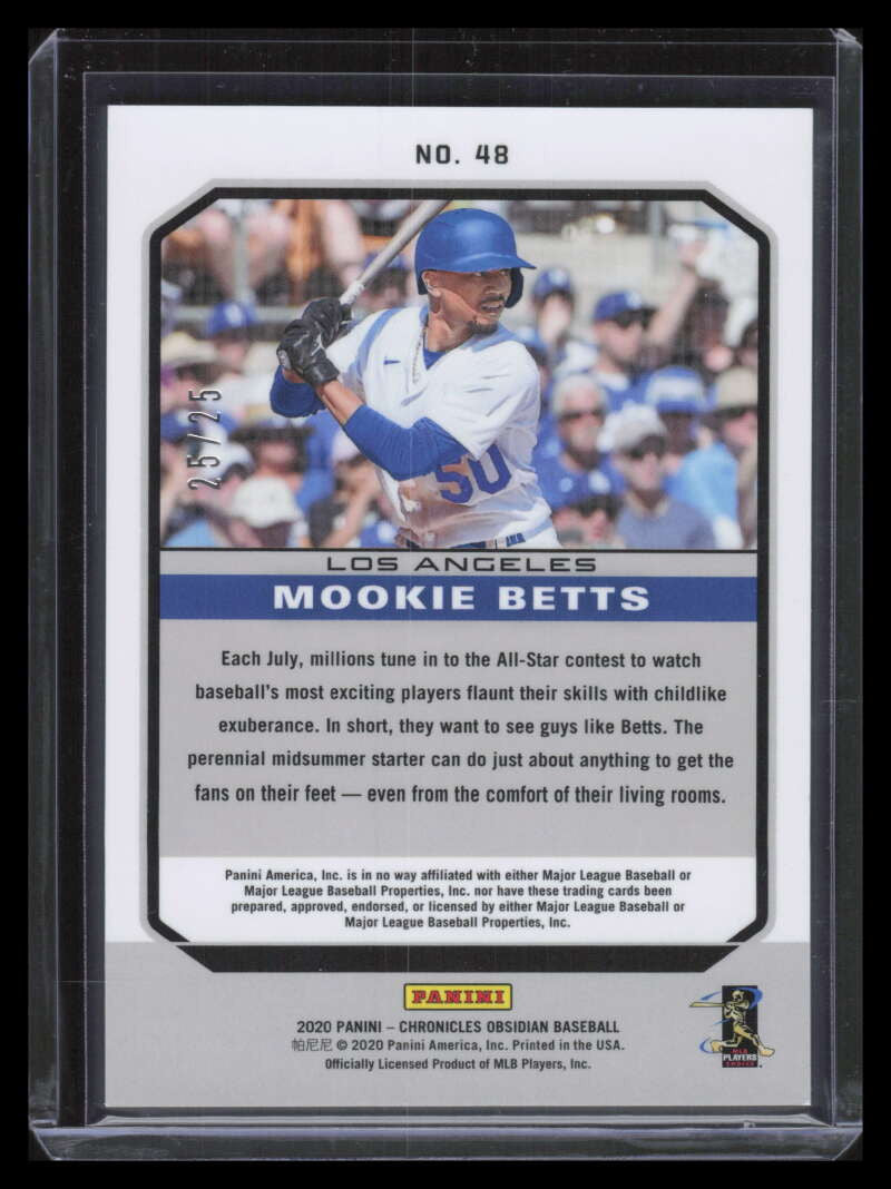 2020 Panini Obsidian Electric Etch Red 48 Mookie Betts 25/25