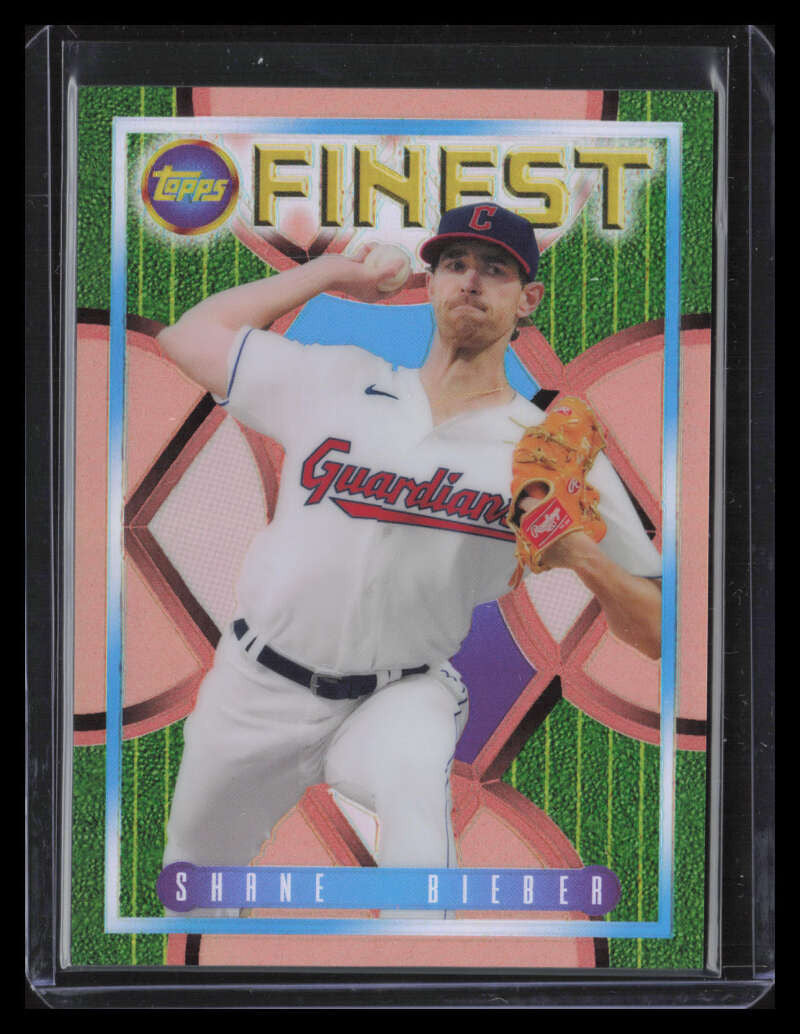SOLD 124120 2022 Finest Flashbacks Rose Gold Refractor 2 Shane Bieber 12/15