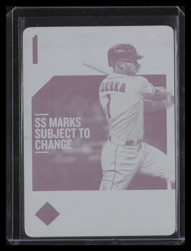 2018 Panini Chronicles Printing Plate Magenta 45 Carlos Correa 1/1