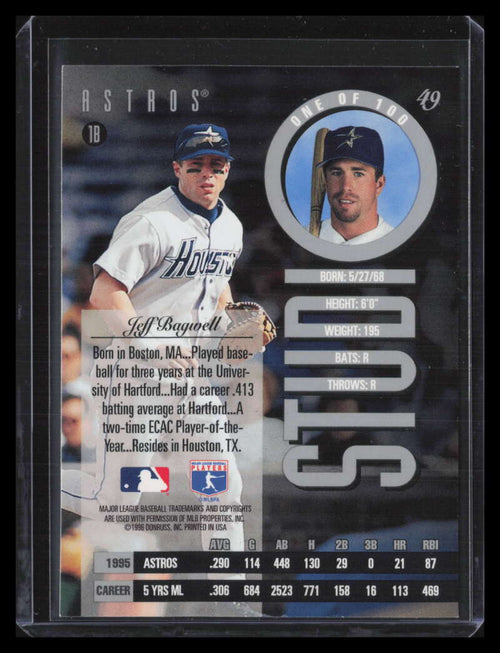 1996 Studio Silver Press Proofs 49 Jeff Bagwell /100