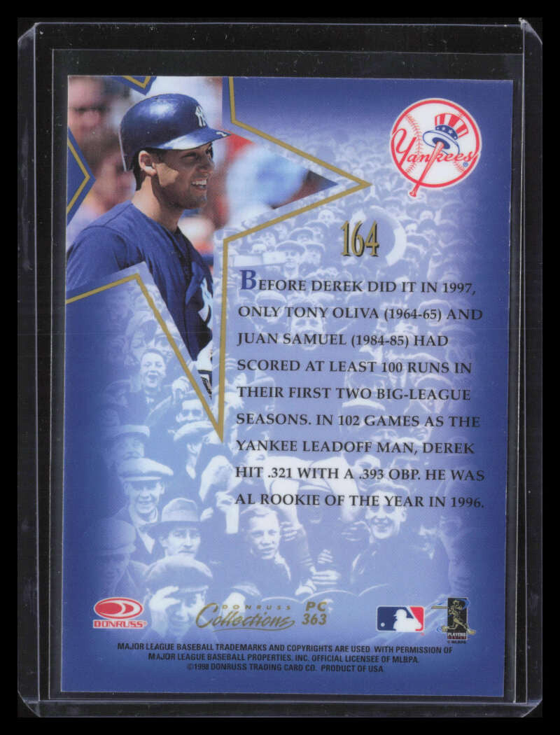1998 Donruss Prized Collections Leaf 363 Derek Jeter GLS /400 Gold Leaf Stars
