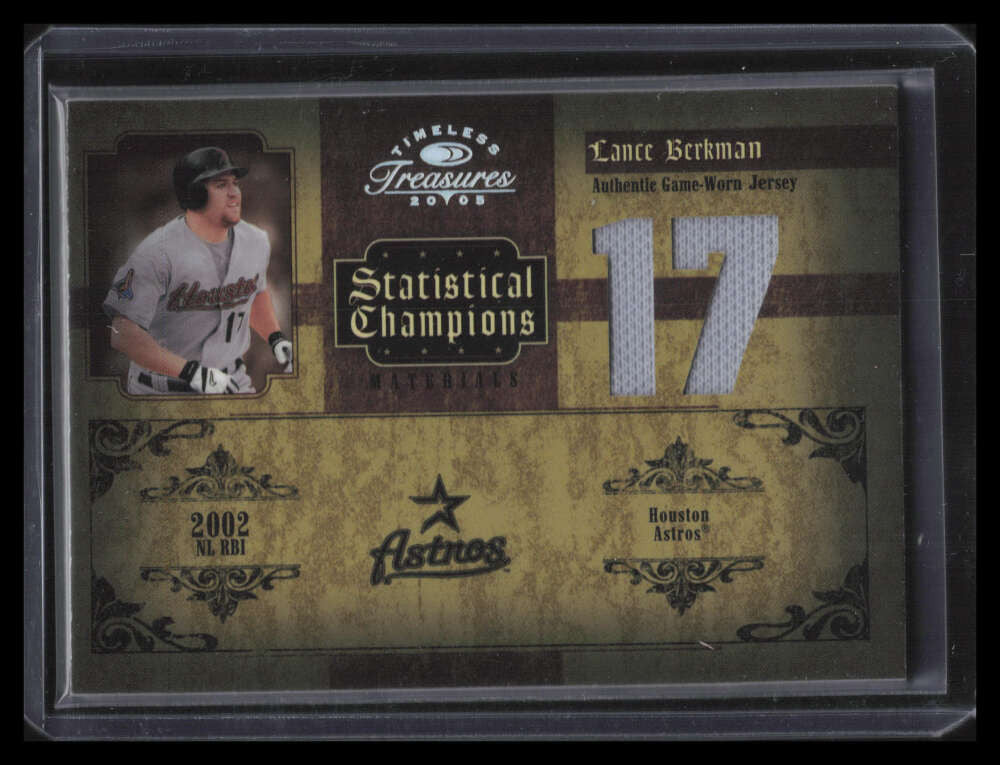 2005 Timeless Treasures Statistical Champions Number Lance Berkman Jersey 11/17