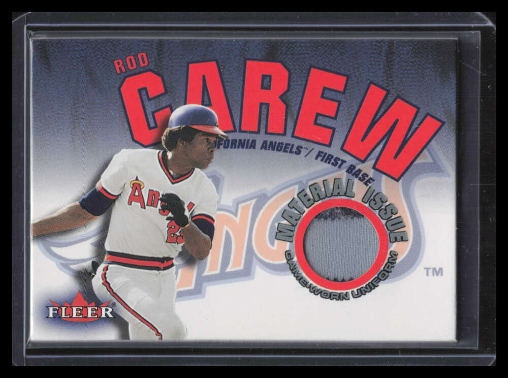 2001 Fleer Genuine Material Issue RC Rod Carew Jersey Patch SP