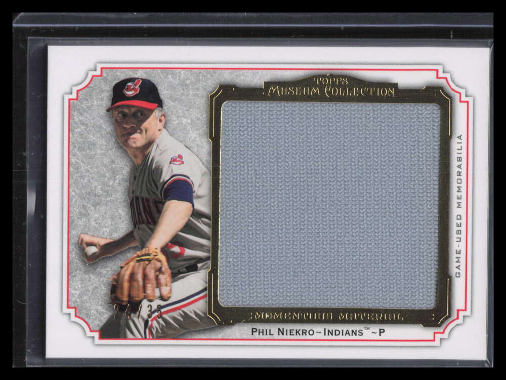 2012 Topps Museum Momentous Material Relics Gold Phil Niekro Jumbo Jersey 24/35