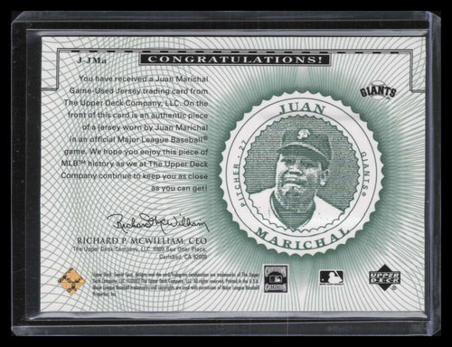 2002 Sweet Spot Classics Game Jersey Gold JJMA Juan Marichal Jersey 13/25