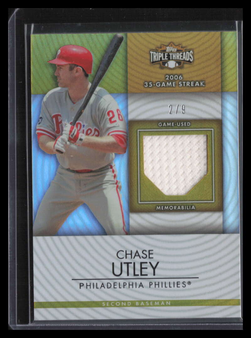 2012 Topps Triple Threads Unity Relics Gold ur171 Chase Utley Jersey 2/9