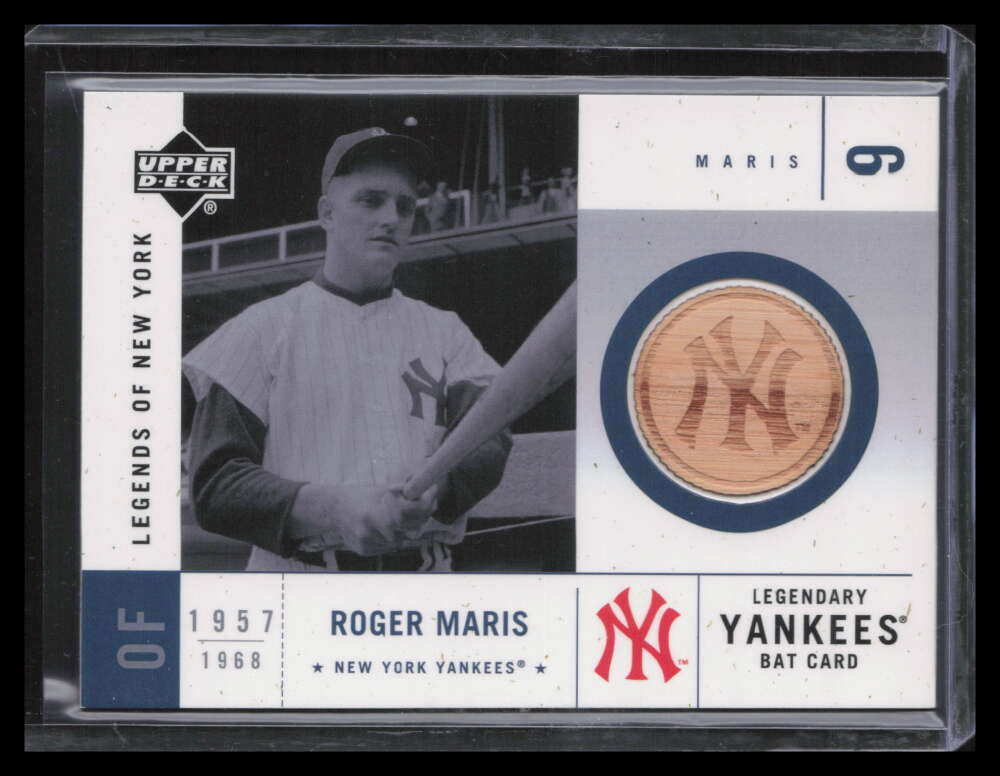 2001 Upper Deck Legends of NY Game Bat LYBRM Roger Maris Bat SP /60