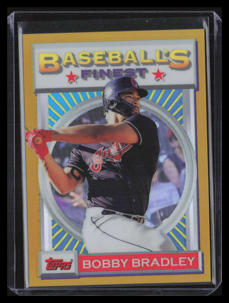 SOLD 124437 2020 Finest Flashbacks Gold Refractor 17 Bobby Bradley Rookie 44/50