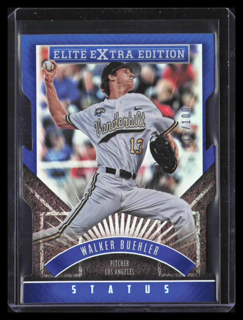 DELETE 124440 2015 Elite Extra Edition Status Blue Die Cut 25 Walker Buehler Rookie 16/100