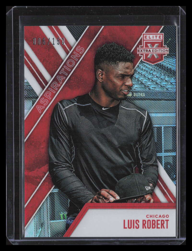DELETE 124450 2017 Elite Extra Edition Aspirations Red 143 Luis Robert Rookie 6/150