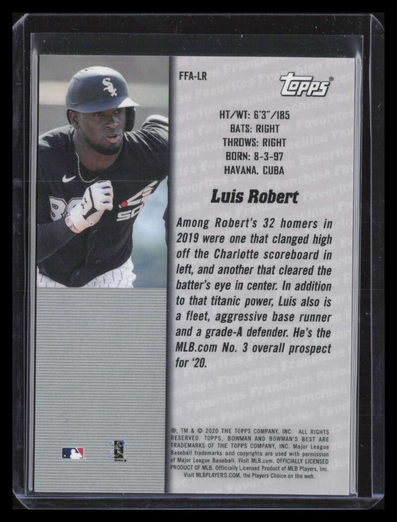 DELETE 124482 2020 Bowman's Best Franchise Favorites Gold Refractor Luis Robert Rookie 23/50