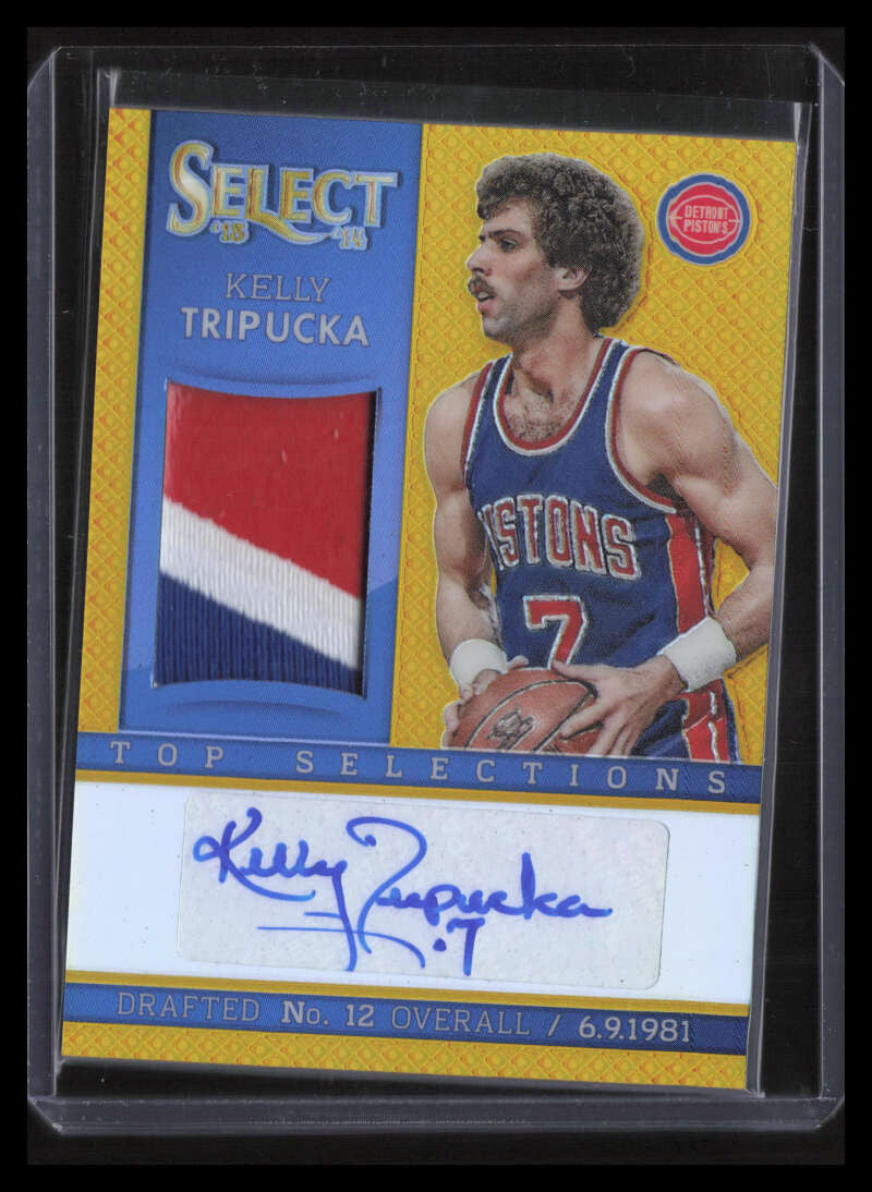 DELETE 124586 2013-14 Select Top Selections Autographs Gold 27 Kelly Tripucka Patch Auto 3/10