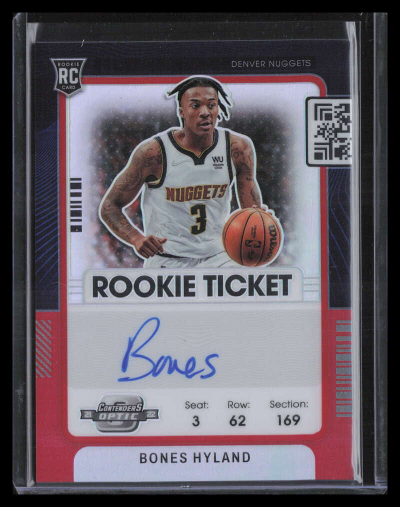 DELETE 124596 2021-22 Panini Contenders Optic Variation Red 131 Bones Hyland Rookie Auto 42/75