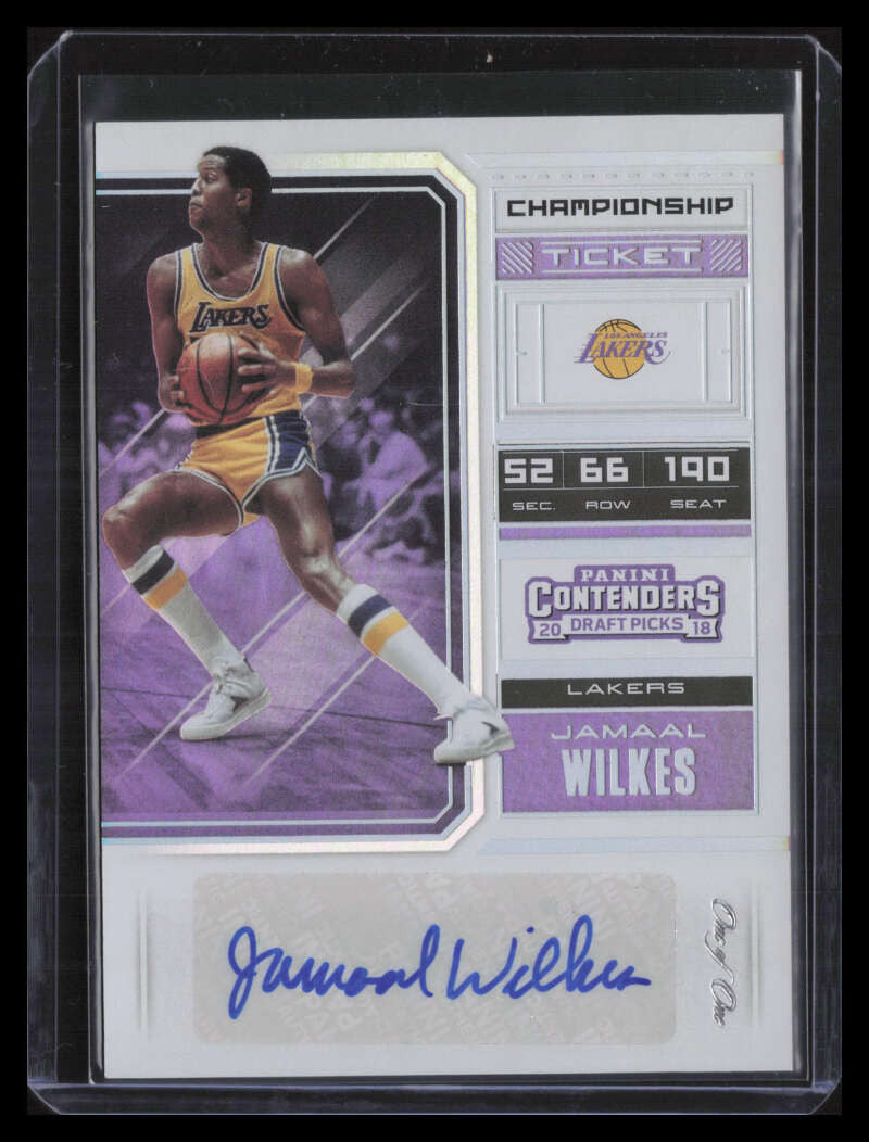 2018-19 Panini Contenders Season Championship Ticket 5 Jamaal Wilkes Auto 1/1