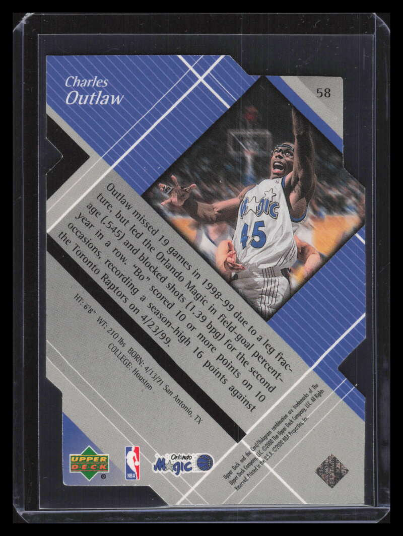 1999-00 Black Diamond Final Cut 58 Bo Outlaw 98/100