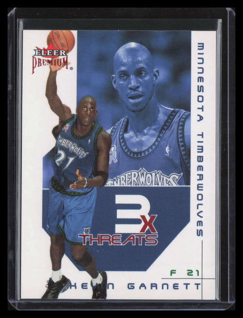 2002-03 Fleer Premium Triple Threats Ruby 10 Kevin Garnett 72/100