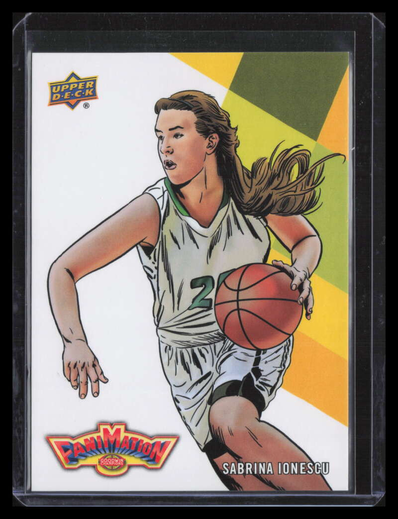 SOLD 124663 2021 Upper Deck Goodwin Champions Fanimation f4 Sabrina Ionescu Rookie