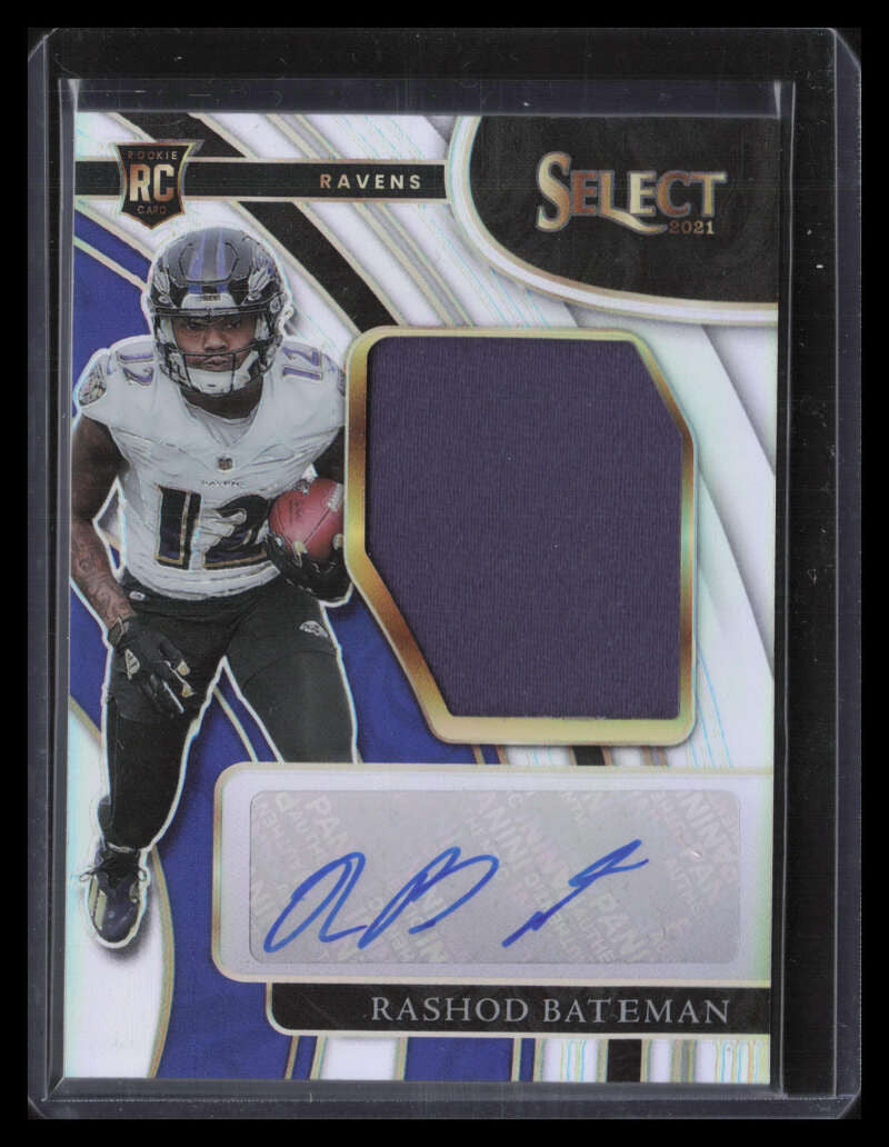 2021 Select Jumbo Signature Swatches 15 Rashod Bateman Rookie Jersey Auto 95/99