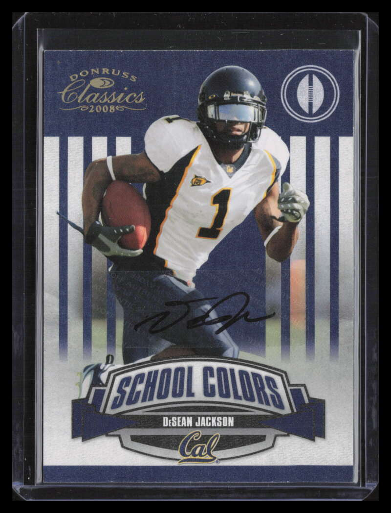2008 Donruss Classics School Colors Autographs DeSean Jackson Rookie Auto 42/50