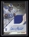 2020 Panini XR Rookie Swatch Autographs 24 Cam Akers Rookie Jersey Auto 27/199