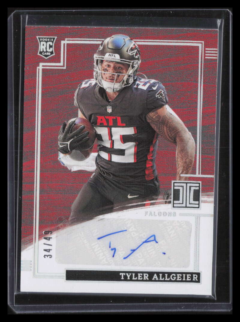 2022 Panini Impeccable Silver 149 Tyler Allgeier Rookie Auto 34/49