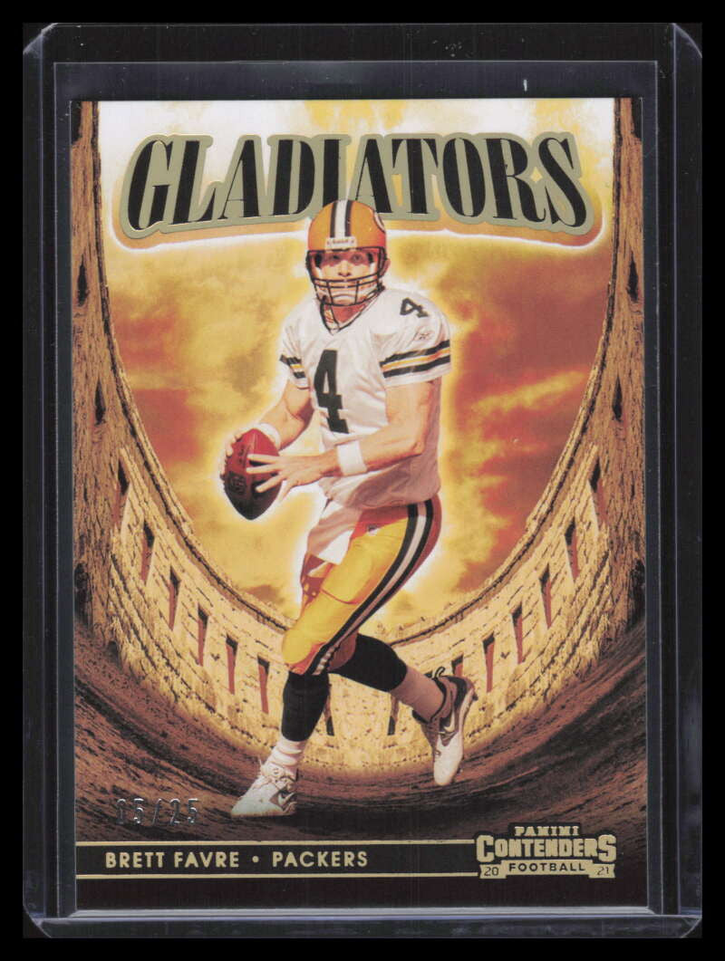 2021 Panini Contenders Gladiators Gold 1 Brett Favre 5/25