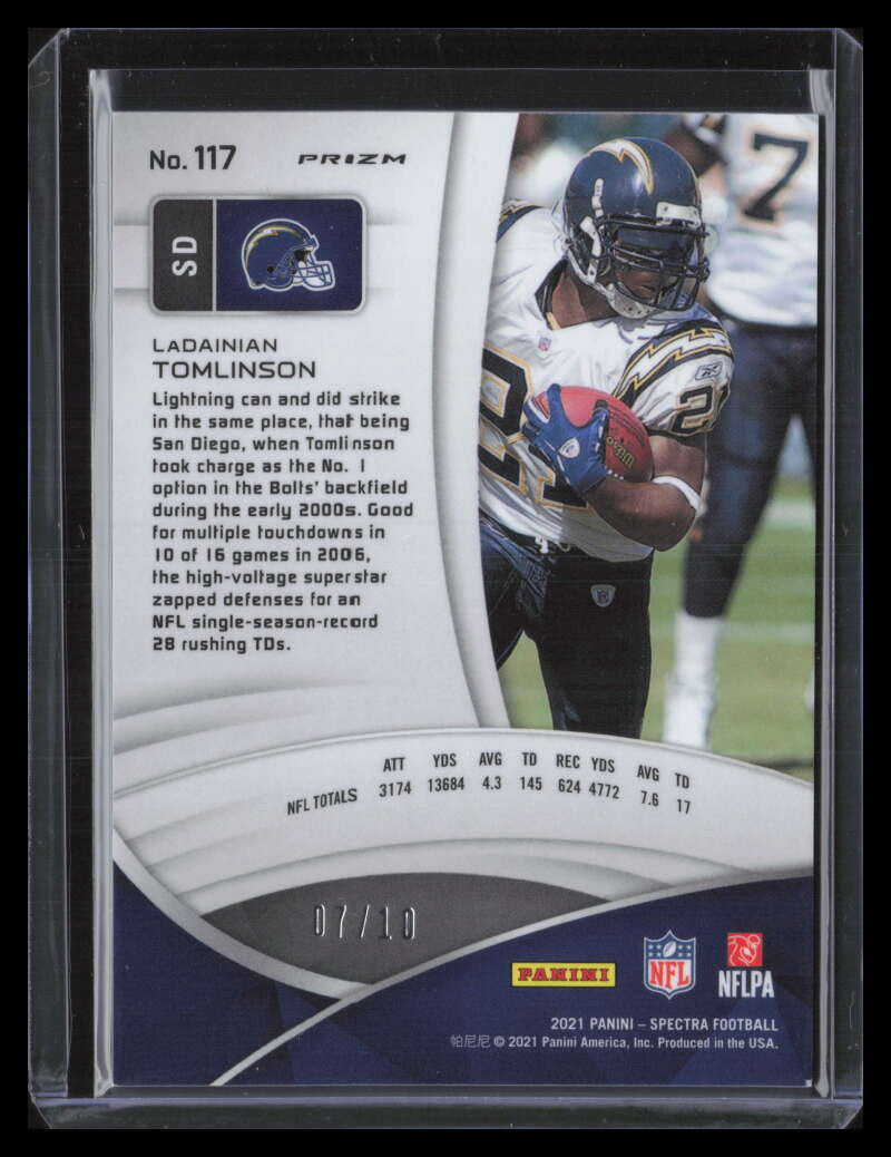 2021 Panini Spectra Wave 117 LaDainian Tomlinson 7/10