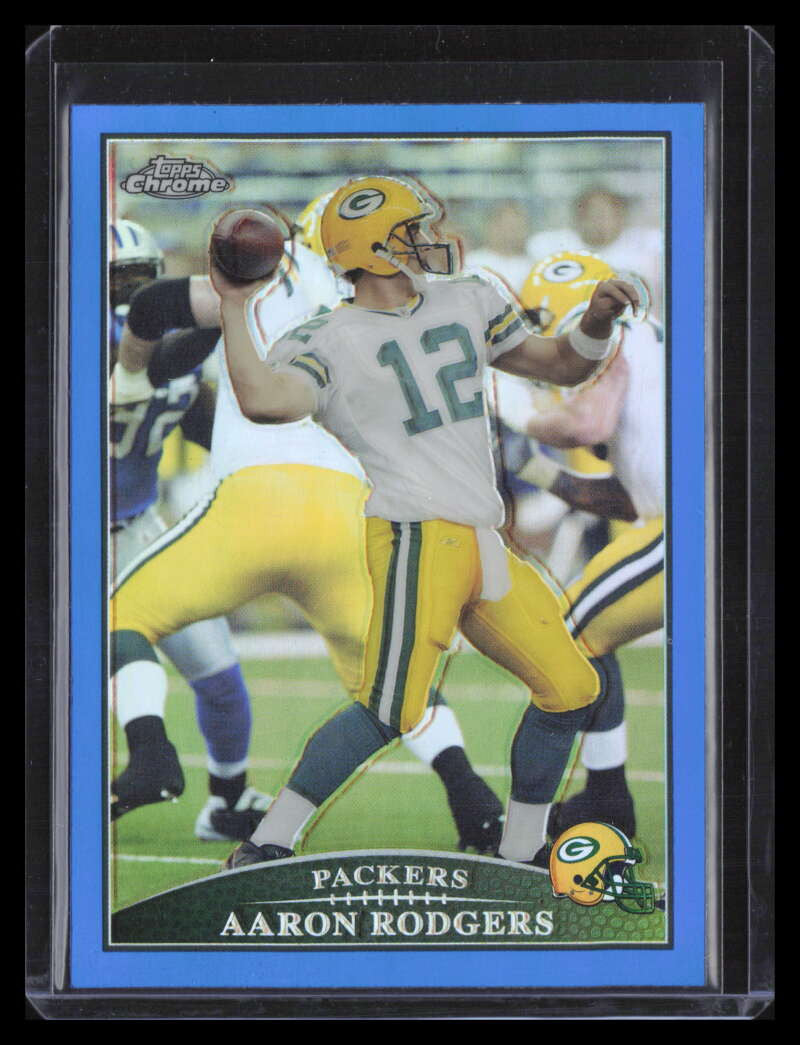 2009 Topps Chrome Blue Refractor tc75 Aaron Rodgers