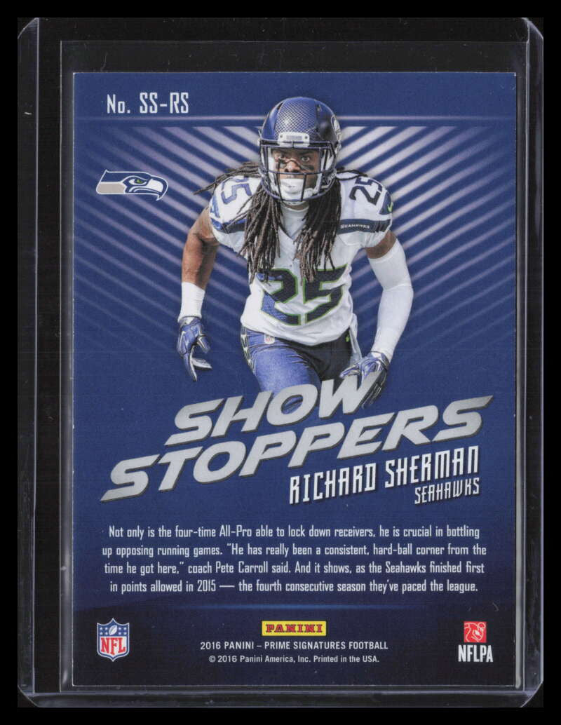 2016 Prime Signatures Showstoppers Galactic 5 Richard Sherman