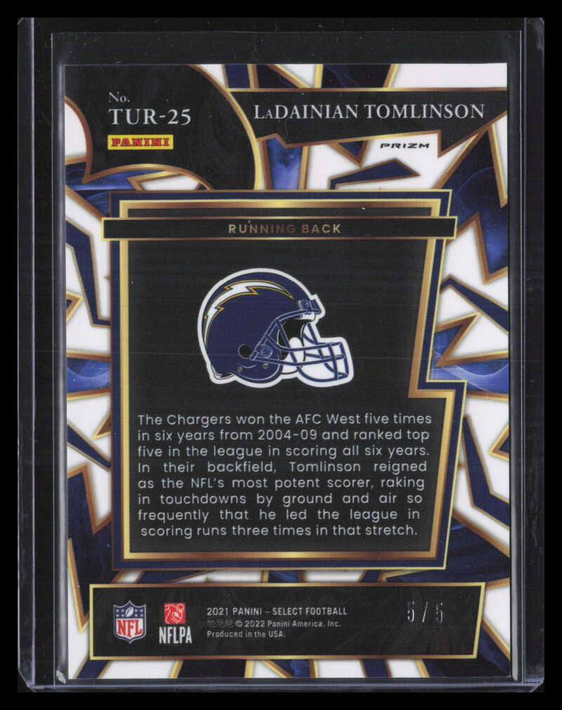 2021 Select Turbocharged Prizm Green Refractor 25 LaDainian Tomlinson 5/5