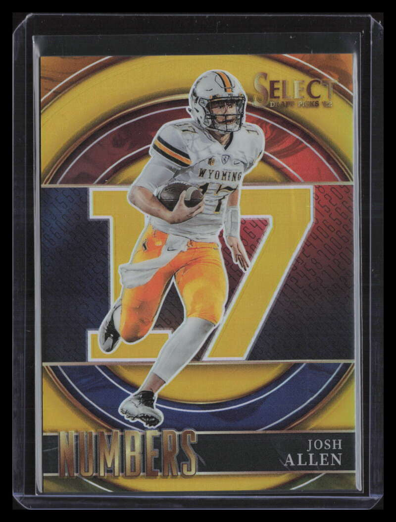 2022 Select Draft Picks Select Numbers Prizms Gold Refractor 13 Josh Allen 4/10