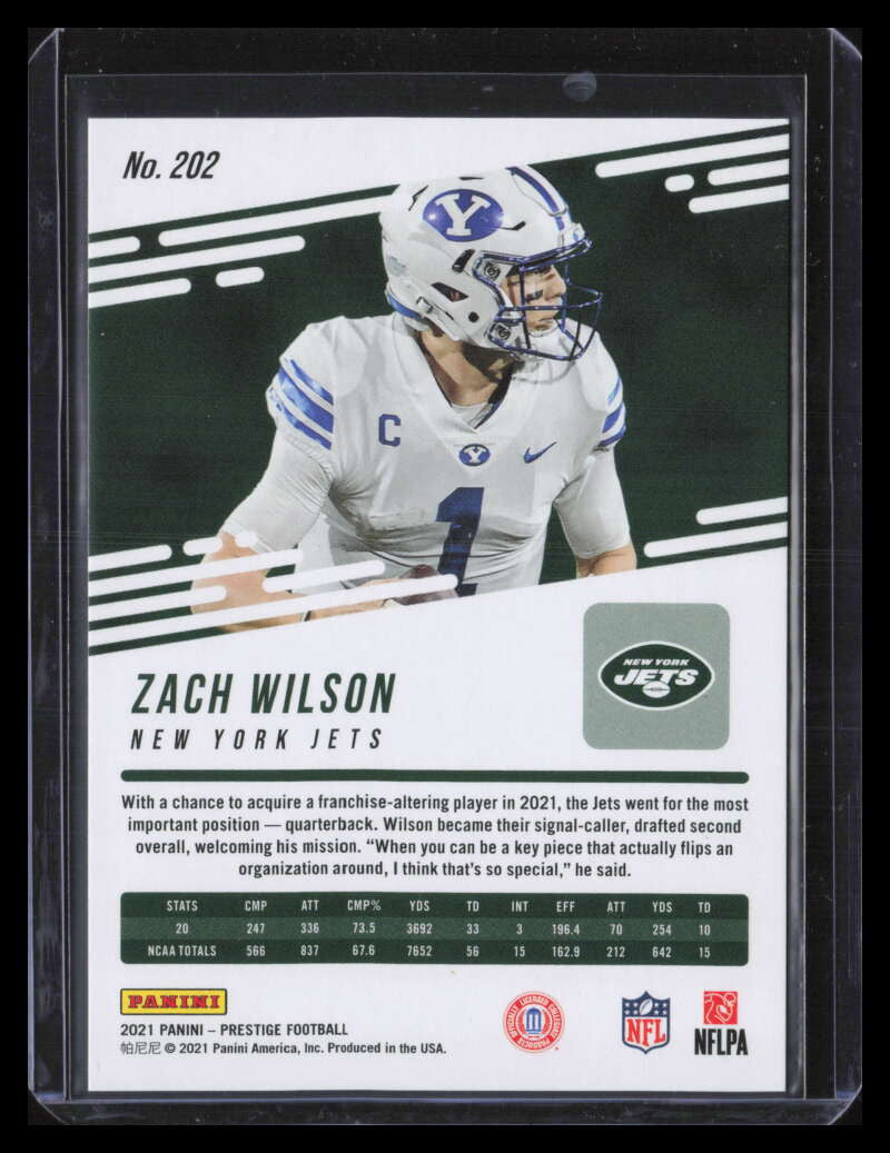 DELETE 124864 2021 Prestige Xtra Points Premium Platinum 202 Zach Wilson Rookie 15/25