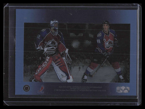 1996-97 Upper Deck Ice Stanley Cup Foundation s5 Joe Sakic Patrick Roy