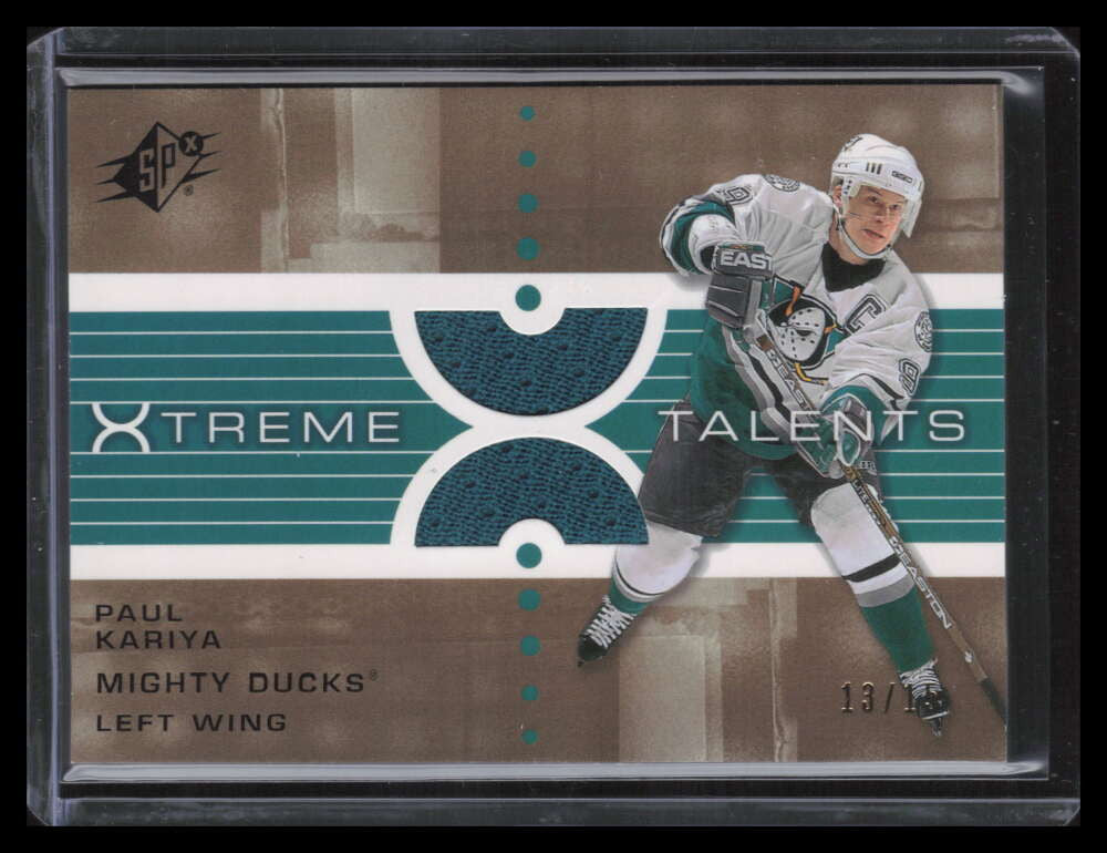 DELETE 124997 2002-03 SPx Xtreme Talents Gold PK Paul Kariya Jersey 13/15