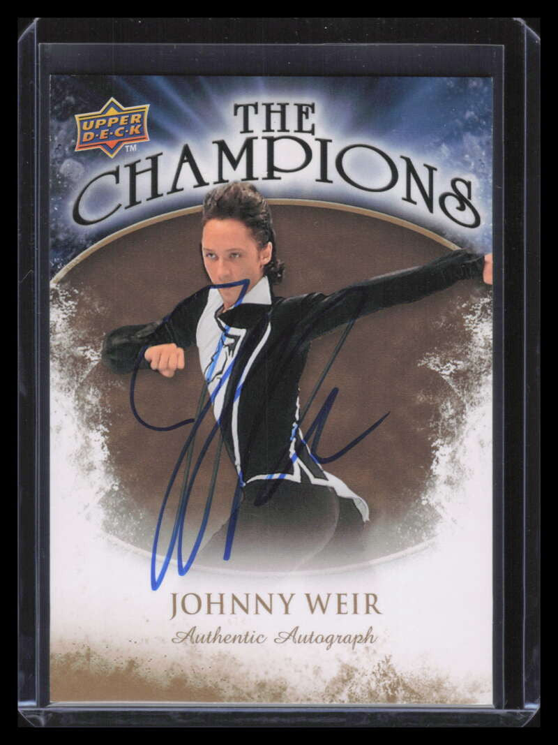 2009 -10 Upper Deck The Champions Autographs Gold CHWE Johnny Weir Auto