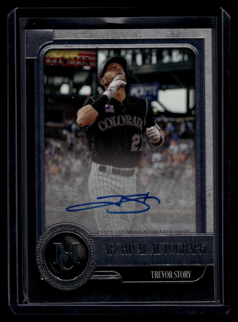 2019 Topps Museum Archival Autographs AATST Trevor Story Auto 45/299