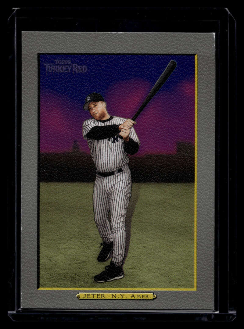 2006 Topps Turkey Red 230b Derek Jeter Purple Sky Ad Back SP