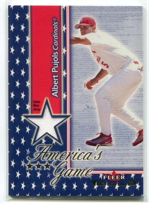 2002 Fleer Maximum Americas Game Jersey 19 Albert Pujols Jersey