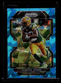 2021 Panini Prizm Prizms Blue Ice Refractor 139 Aaron Jones 68/99
